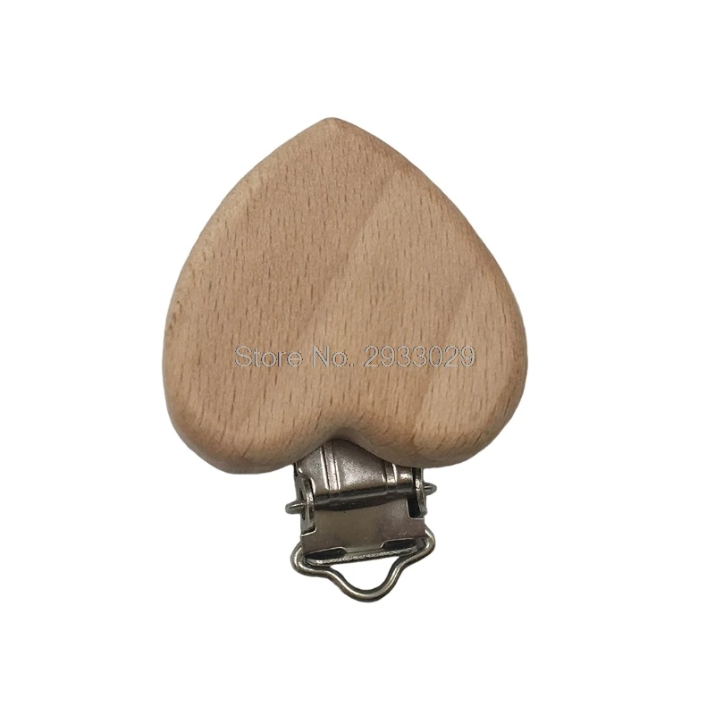 Natural Beech Wood Baby Pacifier Clips Dummy Clips DIY Pacifier Chain Accessory J07 Drop shipping