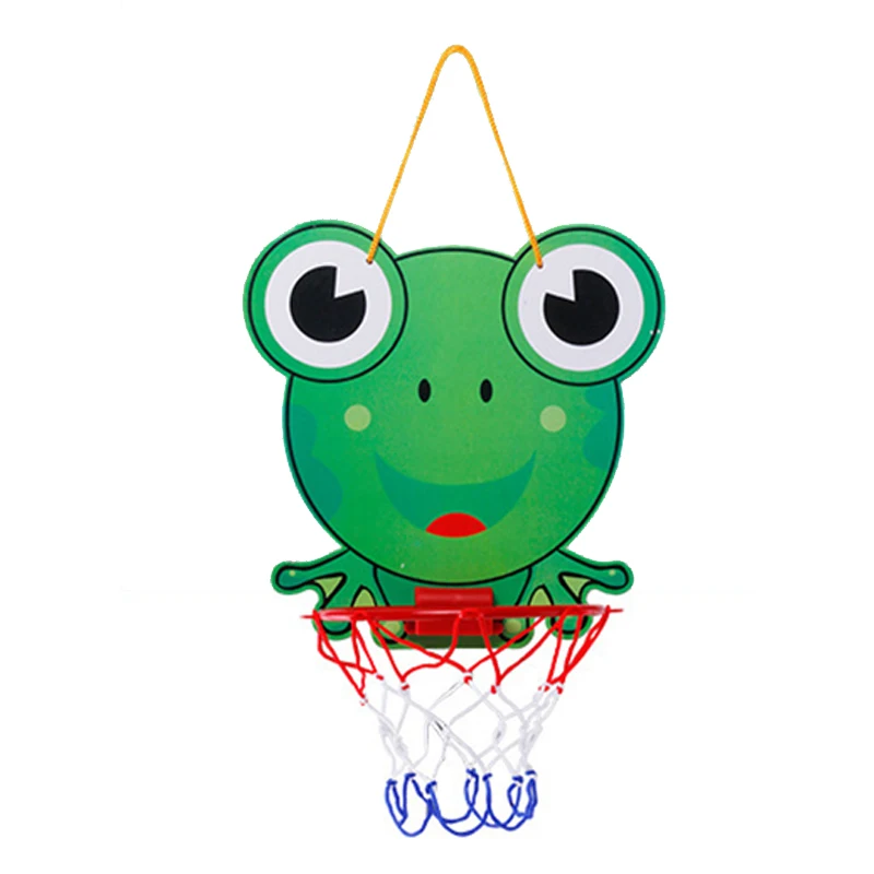 Мультипликационный баскетбольный стенд детский баскетбол игрушки Регулируемый мультфильм Животные корзина Обучающие спортивные интерактивные игры Тигр лягушка - Цвет: Frog