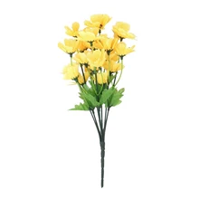 21 голова Красивые Искусственные цветы вишни садовый фестиваль вечерние букет для дома Сакура Цветочный декор желтый как показано