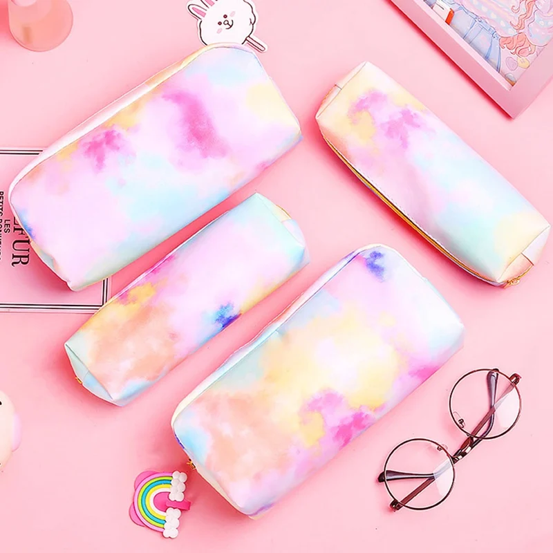 

1Pcs Kawaii Pencil Case Colorful Pink Make UP Gift Estuches School Pencil Box Pencilcase Pencil Bag School Supplies Stationery
