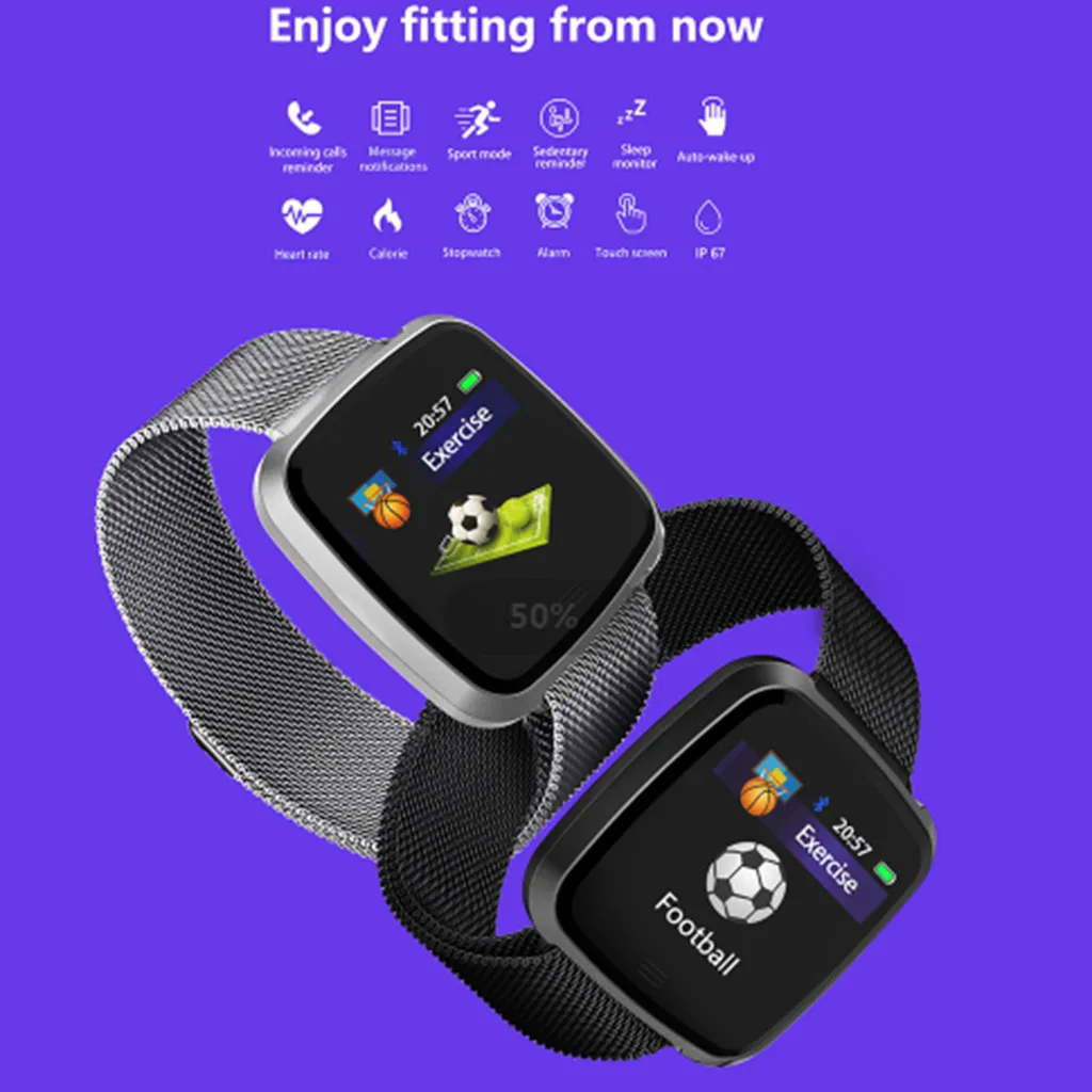

New Sports Smart Bracelet Health Sleep Fitness Tracker Heart Rate Monitor Smart Wristband Color LCD Screen Watch for Android iOS