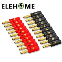 10pcs 4mm Banana Plugs Connectors Banana Speaker Wire Cable Screw Plugs Connectors Audio Speaker Screw XF30 20pcs 2mm pin speaker banana plugs gold plated wire cable connector for audio hifi musical speaker adapter kit
