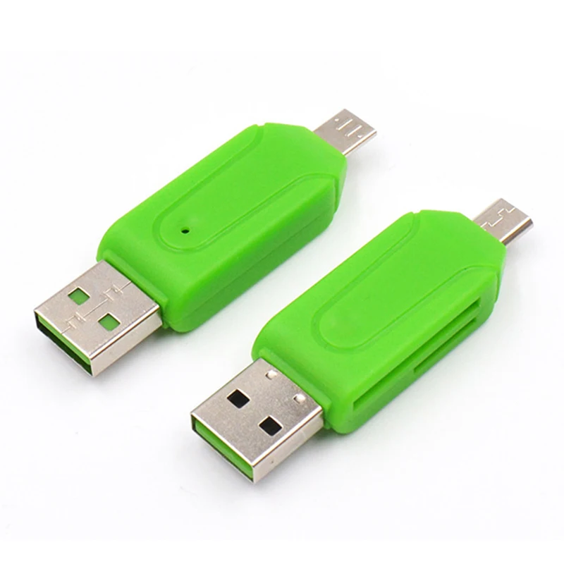 2 в 1 USB OTG кард-ридер Универсальный Micro SD USB 2,0 карта Lector Adattatore Micro USB адаптер для ПК ноутбука Android