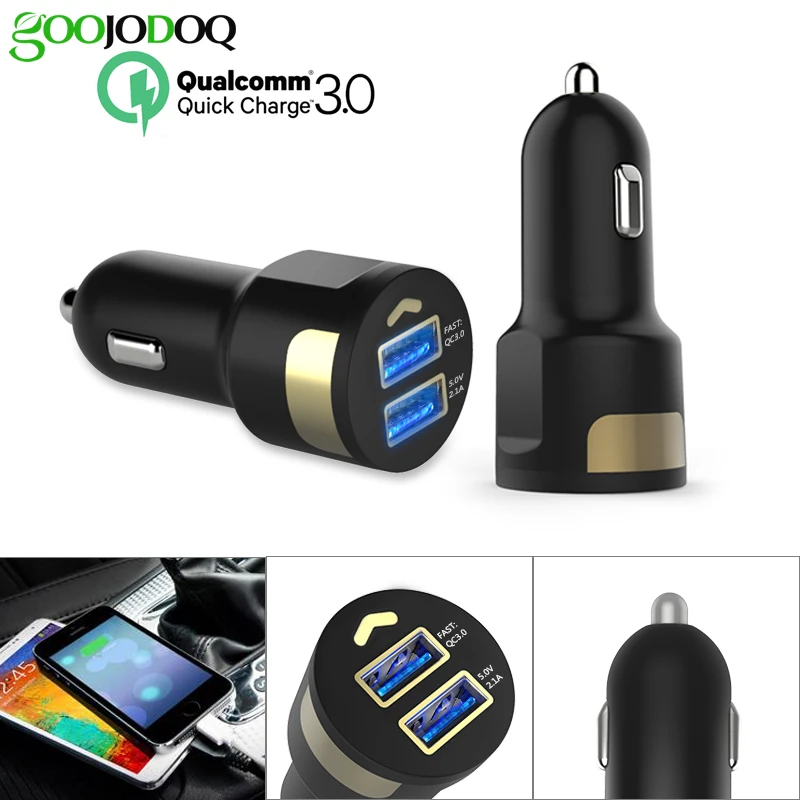 

Dual USB Quick Charge QC 3.0 Car Charger for Mobile Phone Quick Charger Car-Charger for iPhone Samsung Huawei Fast Charge