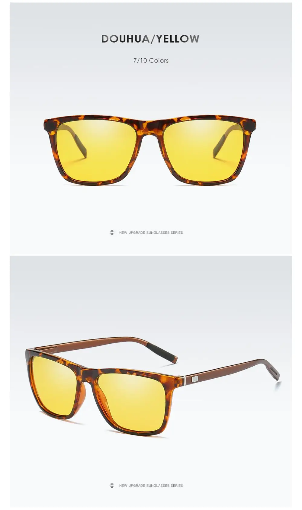 VCKA Алюминий магниевого сплава Для мужчин солнцезащитные очки Классический дизайн поляризованных Для женщин солнцезащитные очки UV400 Ночное видение очки - Цвет оправы: 1