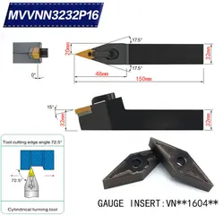 MVVNN3232P16 резец для наружной обточки градусов 72,5 держатель для VNMG160404 VNMG160408 используется на токарный станок с ЧПУ