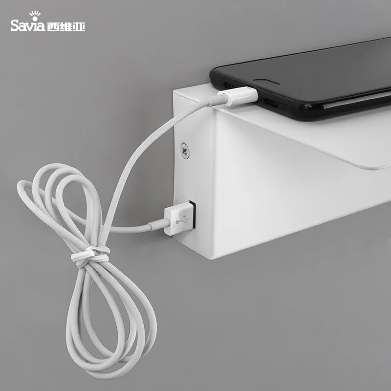 USB Светодиодная лампа для чтения 4 Вт алюминиевая настенная с гибким рычагом