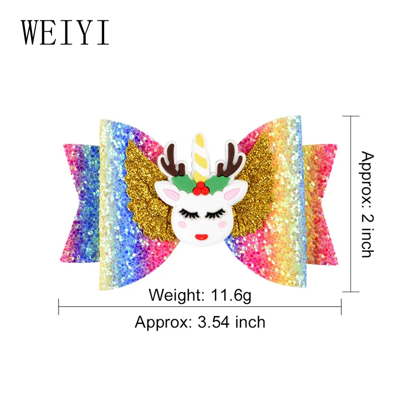 

Baby Children Unicorn Hairpin Sequins Mosaic Polyester Ribbon Girl Headdress European Style Baby Children Unicorn Hairpin 982