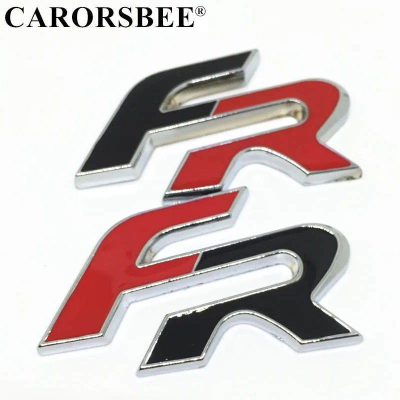 

CARORSBEE 3D Metal Car Stickers FR emblem badge Decal for Seat Leon 2 FR+ Cupra Ibiza Altea Exeo Formula Racing Car Accessories