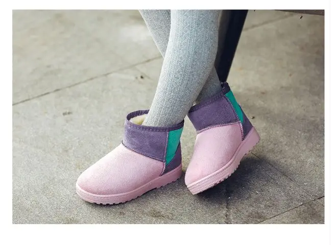 ; модные Нескользящие школьные зимние сапоги разных цветов; короткие сапоги для студентов; для мальчиков и девочек - Цвет: pink