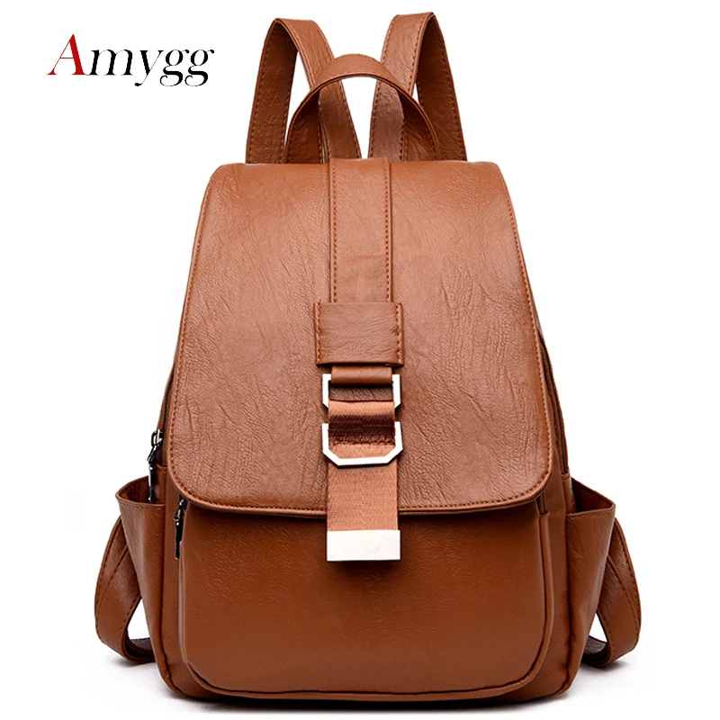 

Multifunction Women Backpack High Quality Leather Fashion Backpacks Female Feminine Casual Large Capacity Vintage Shoulder Bags