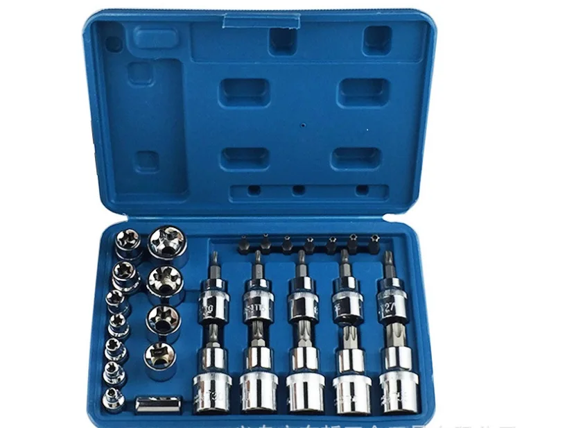 

EVERPOWER 29Pcs Socket Sleeve Set Hex Plum Sae Chrome Vanadium Steel Torx Socket Set Screwdriver For Home Machine Repair Tool