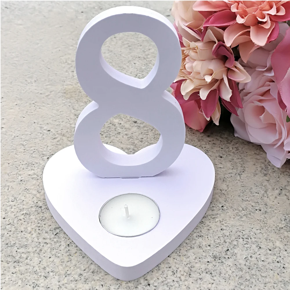 10 шт./компл. деревянные принадлежности для свадебной вечеринки 1 полый цифровой
