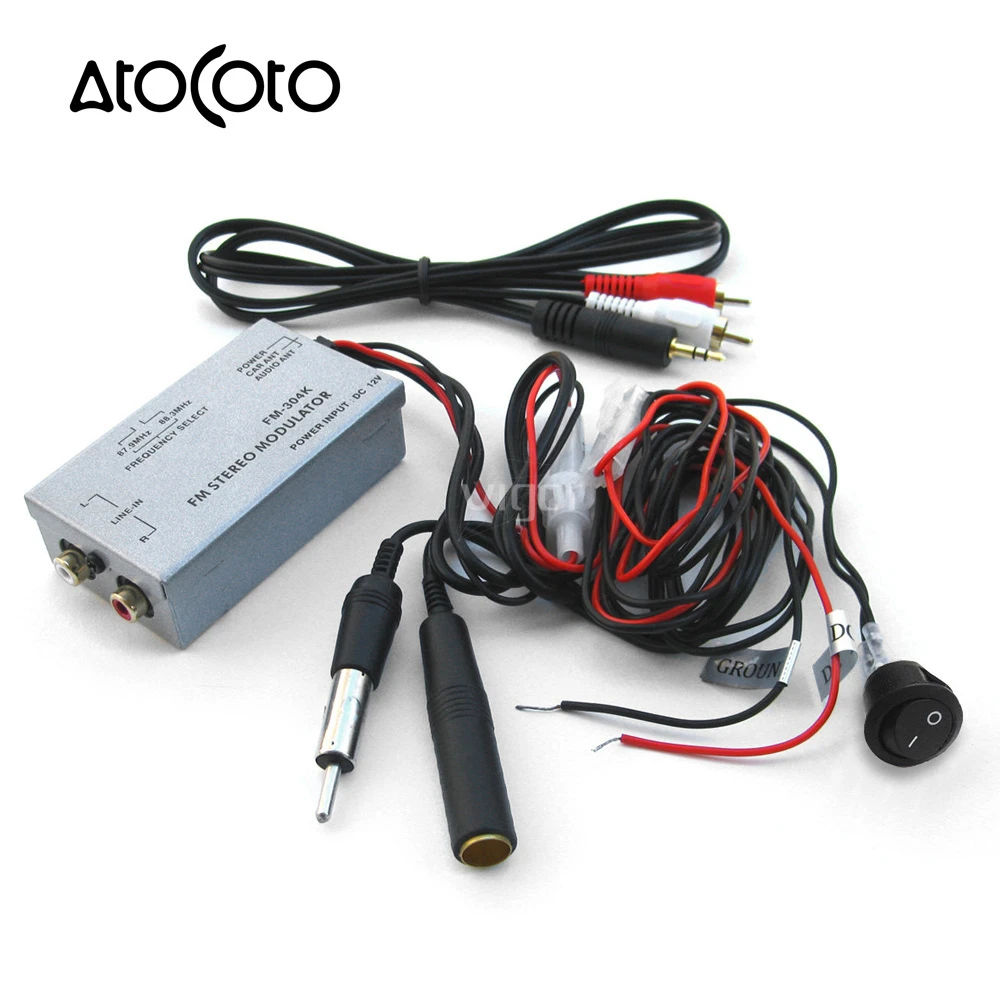 Adaptador de entrada de Audio AUX RCA para Radio estéreo de fábrica modulador FM con puerto de antena|antenna radio|antenna remoteantenna mobile - AliExpress