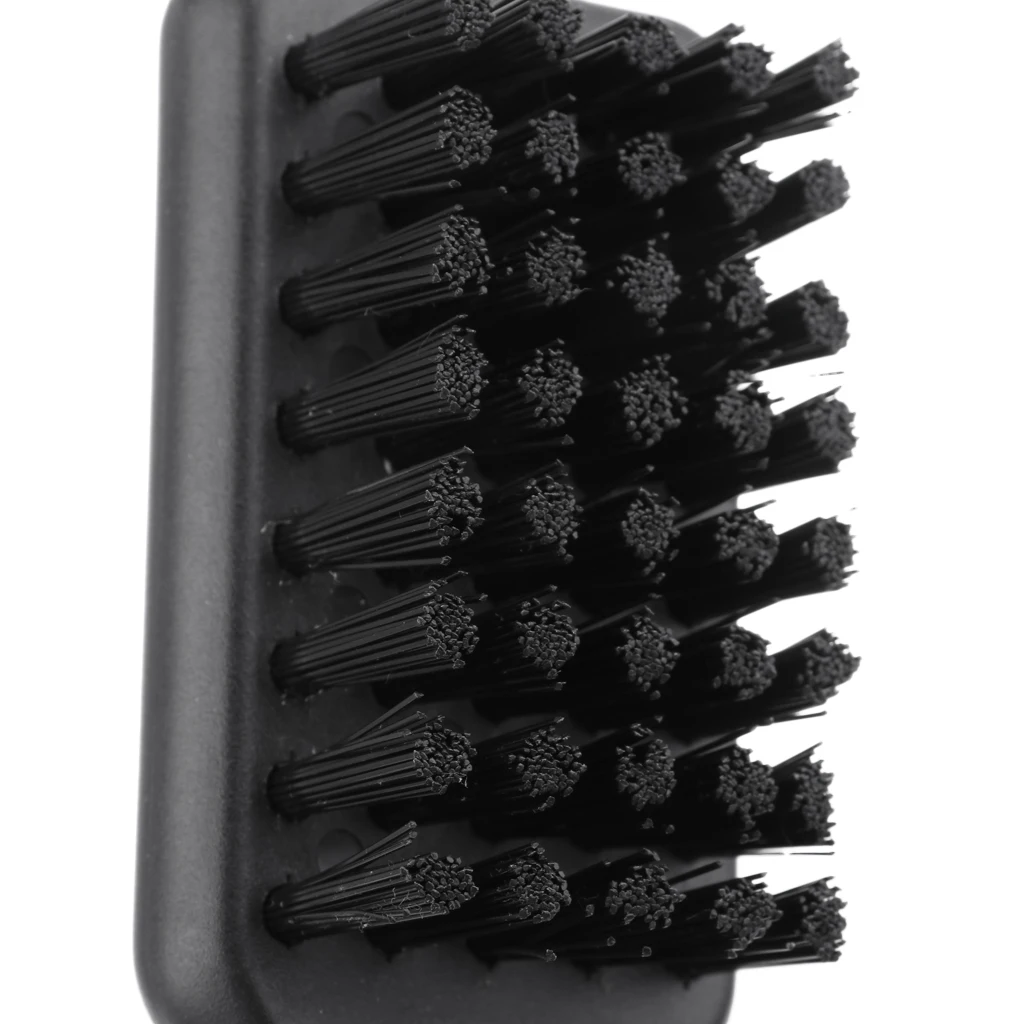 1 Pcs Portable Golf Brush Groove Cleaner Shoes Brush Cleaning Nylon Shoehorn Handle and Spike Wrench for Golfer Black