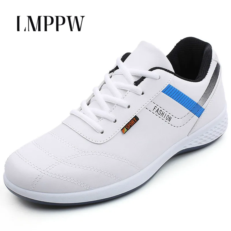 

New 2019 Spring Business Casual Men's Shoes Outdoor Sports Shoes Running Sneakers Black White Blue Men Flats Fashion Loafers 2A