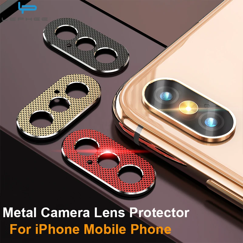 

For iPhone 7 8 Plus X XS Max XR Camera Lens Screen Protector Metal Protective Ring Cover For iPhone XS XR X 7 8 Case