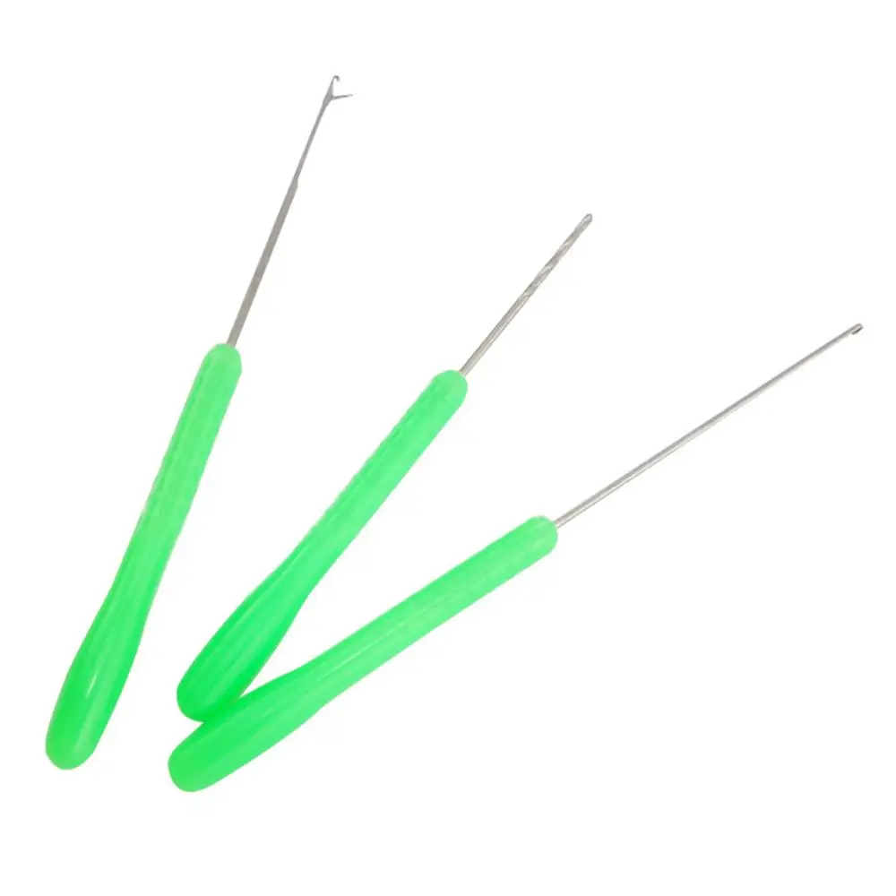 

3pcs Lightweight Tool Fishing Carp Rig Bait Needle Portable Hooks Accessories Terminals Carbon Steel Plastic Handle