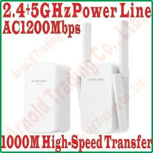 2,4 GHz+ 5GHz daul band WiFi power Line комплект беспроводной сетевой адаптер Сетевой удлинитель WiFi точка доступа 1200mbps 11AC WiFi удлинитель