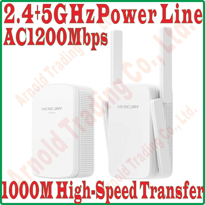 

2.4GHz + 5GHz daul band WiFi Power Line KIT Wireless PowerLine Adapter Network Extender WiFi Hotspot 1200mbps 11AC WiFi Extender