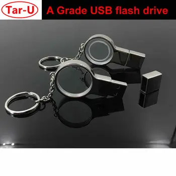 

50Pcs Creative brand 64GB Crystal USB flash drive high speed capacity flash drive customized logo memory stick