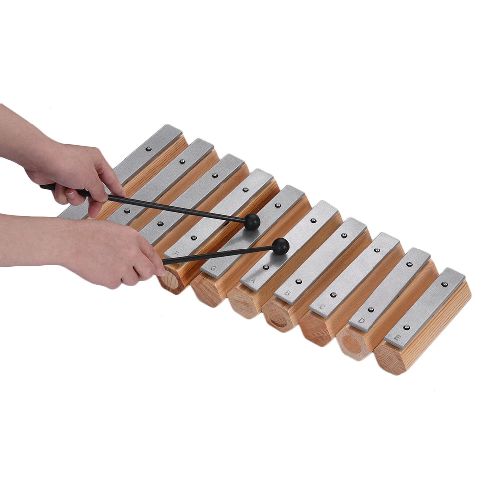 10 нот ксилофон Glockenspiel разъединитель-тип дизайн ударный инструмент для музыкального обучения ритм обучения