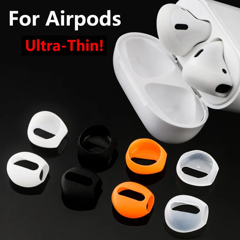 

For Apple Airpods Ultra-Thin Ear Pads Soft Silicone Portective Case Cover Wireless Bluetooth Headphones Air Pods Earpods Headset