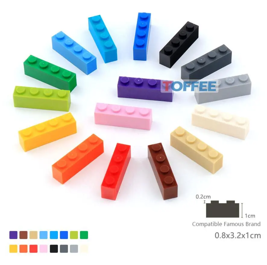 Lzaeso 1x4 High brick moc 3010 High Bricks Block Particles Classic Small Building Blocks part