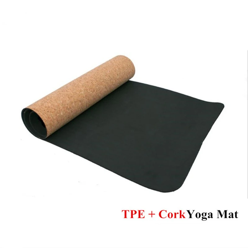 Нескользящий Коврик для йоги из ТПЭ и пробки 6 мм|yoga mat|cork yoga matexercise pad |