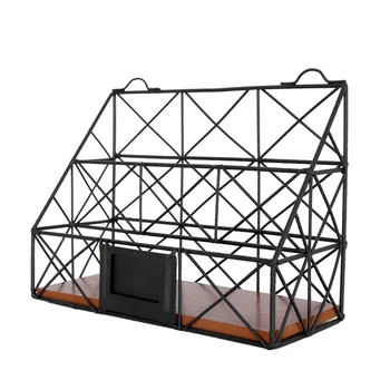 

Metal newspaper rack multifunctional wall hanging storage rack