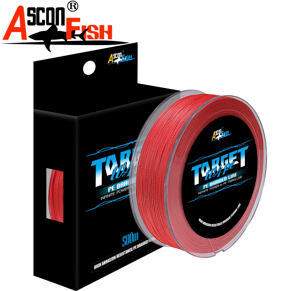 4 жильная многонитевая плетеная рыболовная леска Ascon Fish 500 м для ловли карпа 6