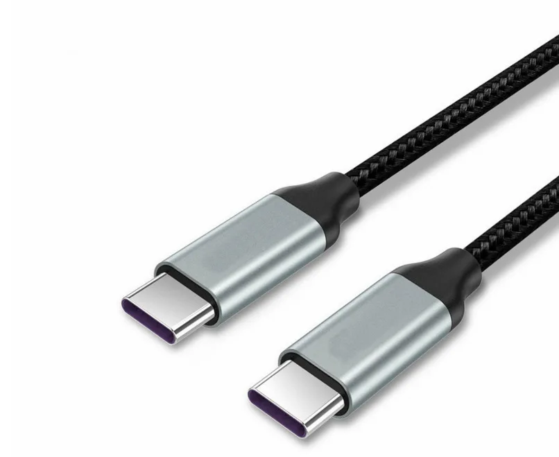 Кабель USB 3,1 type-C PD для быстрой зарядки USB C-USB C кабель для передачи данных для Macbook Pro samsung S8 S9 S10 huawei Matebook p20 p30 pro - Цвет: Черный