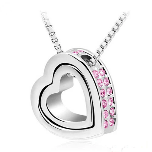 H:HYDE Heart Necklaces Pendants Best Seller Silver Color Jewelery From India Nickel Free Fashion