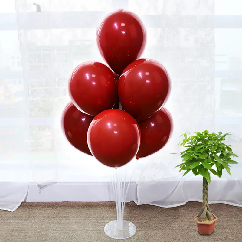 

10pcs 10inch Garnet Red Double Layer Balloons Girl Birthday Party Decorations Latex Inflatable Air Balls Wedding Party Supplies