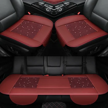 

KKYSYELVA Easy Install Car Seat Cushion Cover Universal Auto Front Back Seat Covers Car Chair Mat Pad Interior Accessories