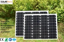 Solarparts 2x 50W Monocrystalline Solar Module by Mono solar cell factory cheap selling 12V solar panel