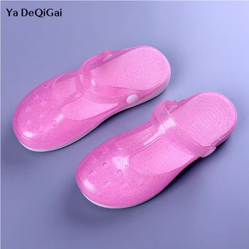 

New Summer Nurse Doctor Medical Non-slip Ladies Hole Slippers Hospital Laboratory Beauty Salon Work Slipper Experimental shoes