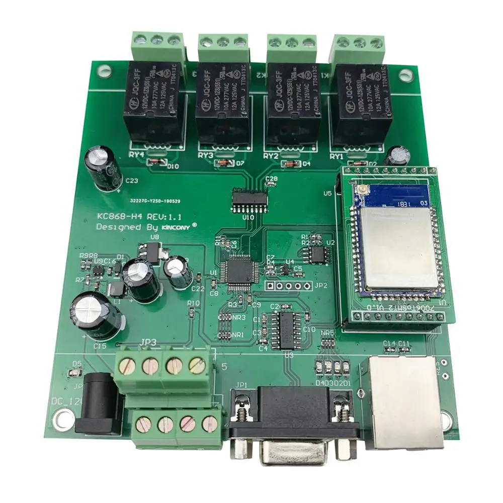  4 Gang Netzwerk WiFi PCB Entwicklung Board TCP IP Relais Control Diy Schalter Modul Smart Home Auto