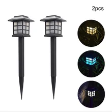 2 шт. фонари на солнечных батарейках для освещения тропинки наружный водонепроницаемый светодиодный садовый светильник на солнечных батареях для лужайки сада Ландшафтный путь