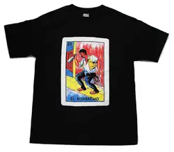 El BORRACHO/мужские футболки, мужская черная хлопковая футболка с короткими рукавами в стиле хип-хоп, футболка с принтом, футболка в стиле хип-хоп