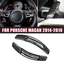 Pcmos Новый карбоновый Автомобильный руль накладка Paddle Shifter для Porsche Macan 2014-2019 Интерьер Аксессуары для формовки 2 шт