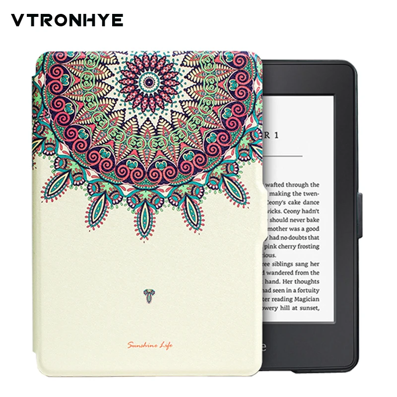 

Printed Case for funda Amazon Kindle Paperwhite 1 2 3 Magnetic Smart Cover Super Slim Filp e-Reader Case with Auto Wake up/Sleep