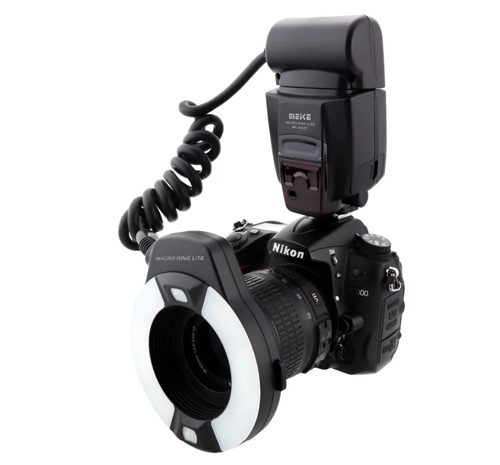 Meike MK14EXT MK14EXT iTTL LED Macro Speedlite Ring Flash Light for