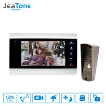 JeaTone 7” Video Doorphone Intercom System On-door Speakerphone Camera Home Security Video Door Phone Kit Waterproof Doorbell
