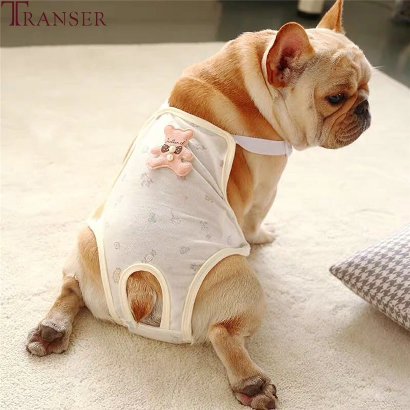

Transer Dog Pet Health Menstrual Breathable Physiology Pants Overalls Small Dog Clothes Pug Small Dogs Puppy Apparel 906