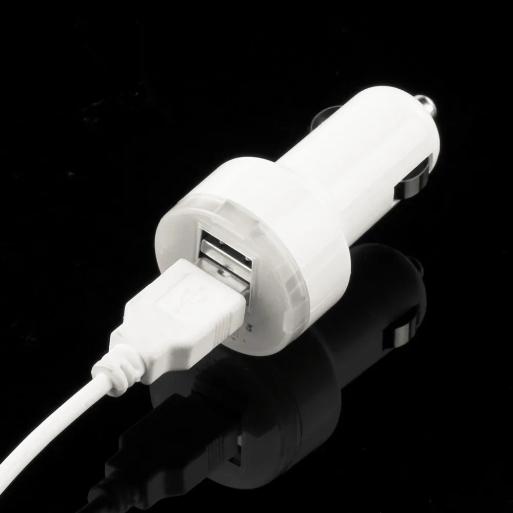 Автомобильный мини адаптер с двумя портами USB 12 В 24 для iPad2 3 iPhone 4 iPod MP3 планшетов