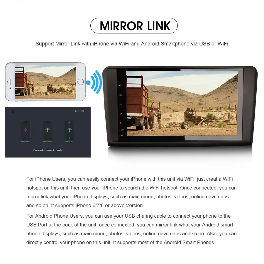 Cheap Erisin ES2894L 9" Car Multimedia Player Android 8.1 DAB+ DVR OBD GPS for Mercedes Benz ML/GL Klasse W164 X164 8