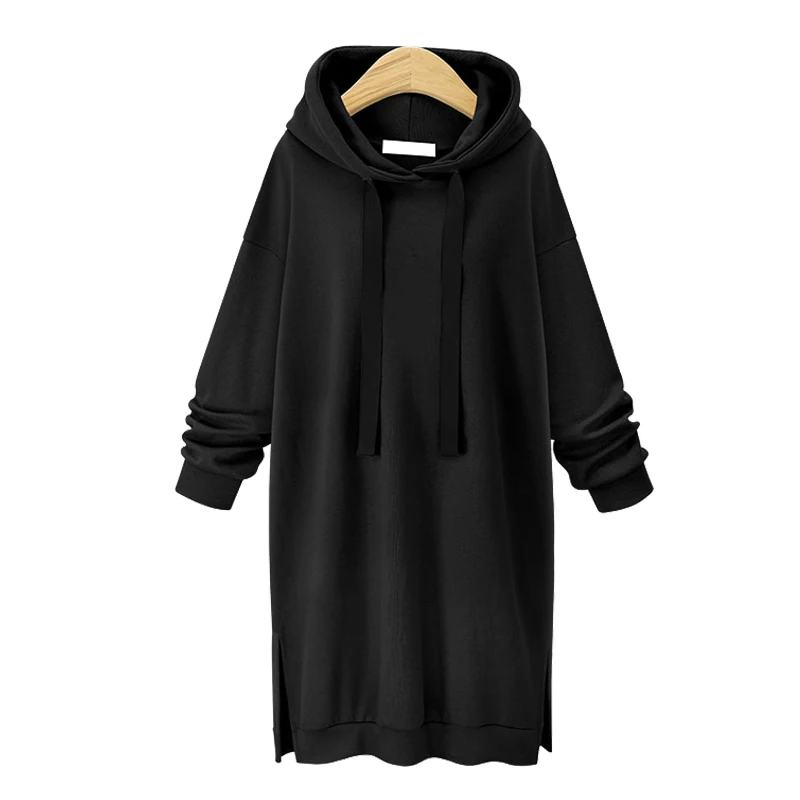 Autumn Winter Sweatshirt Women 2019 Casual Vintage Long Hoodie Sweatshirt Female Solid Loose Pullover Sweatshirts Coat Black Autumn Winter Sweatshirt Women 2019 Casual Vintage Long Hoodie Sweatshirt Female Solid Loose Pullover Sweatshirts Coat Black