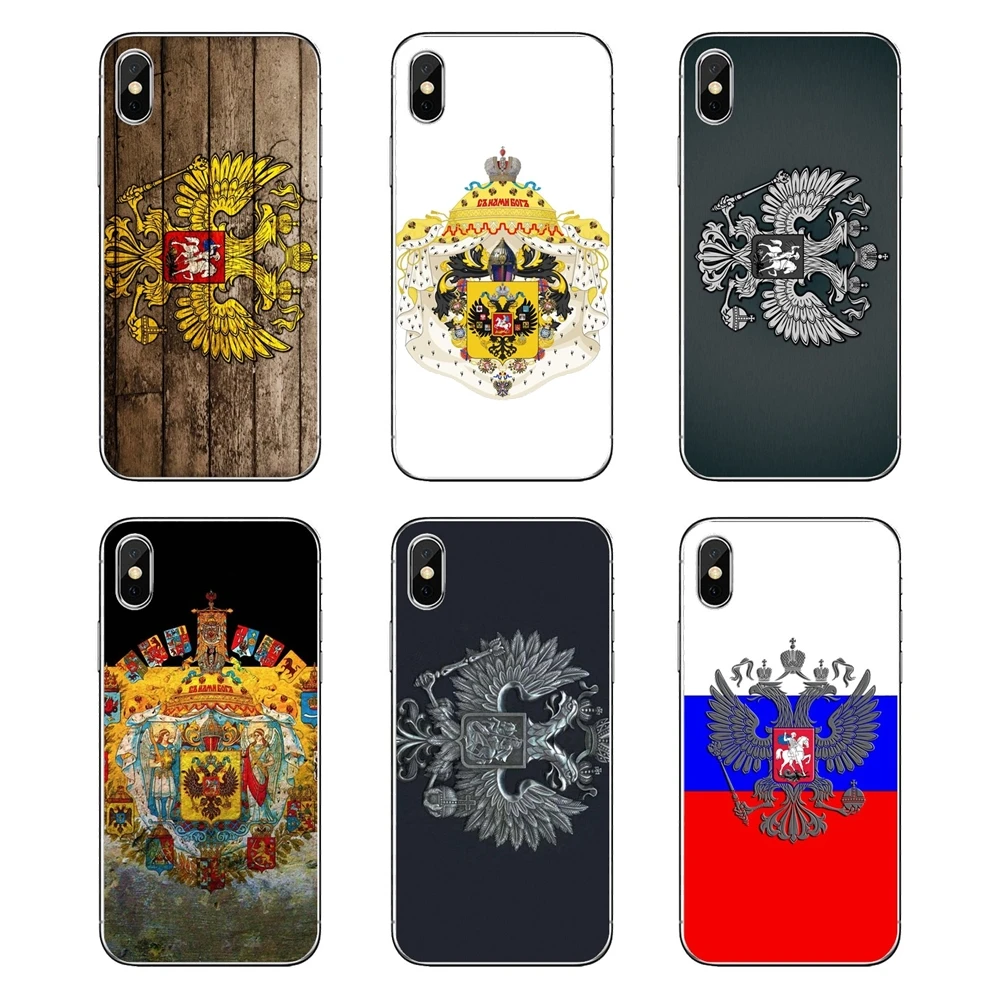 Герб России флаг напечатанный для huawei P20 Lite Nova 2i 3i 3 GR3 Y6 Pro Y7 Y8 Y9 Prime 2018 2019 прозрачный
