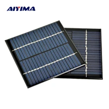AIYIMA 2Pcs 18V 1.2W Solar Panel DIY Photovoltaic Solar Cell Car Lamp Light Sun Power Solar battery 100*100mm Panneau Solaire